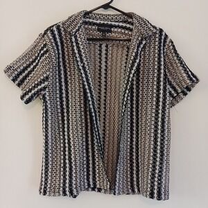 Rustic Souls Button Up Open Mesh Shirt size Small